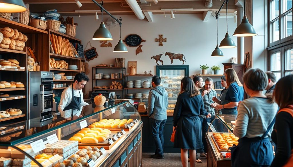Artisanal bakery in Bruges with specialty breads and pastries, representing top small business ideas in Belgium for foreigners