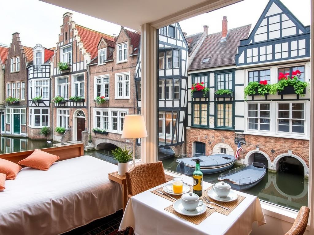 Charming bed and breakfast in Bruges with traditional architecture, representing top small business ideas in Belgium for foreigners